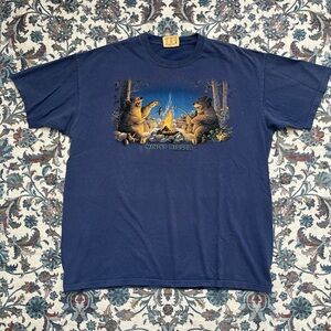 Vintage 2006 The Mountain Blue T-Shirt with Bear Graphic
